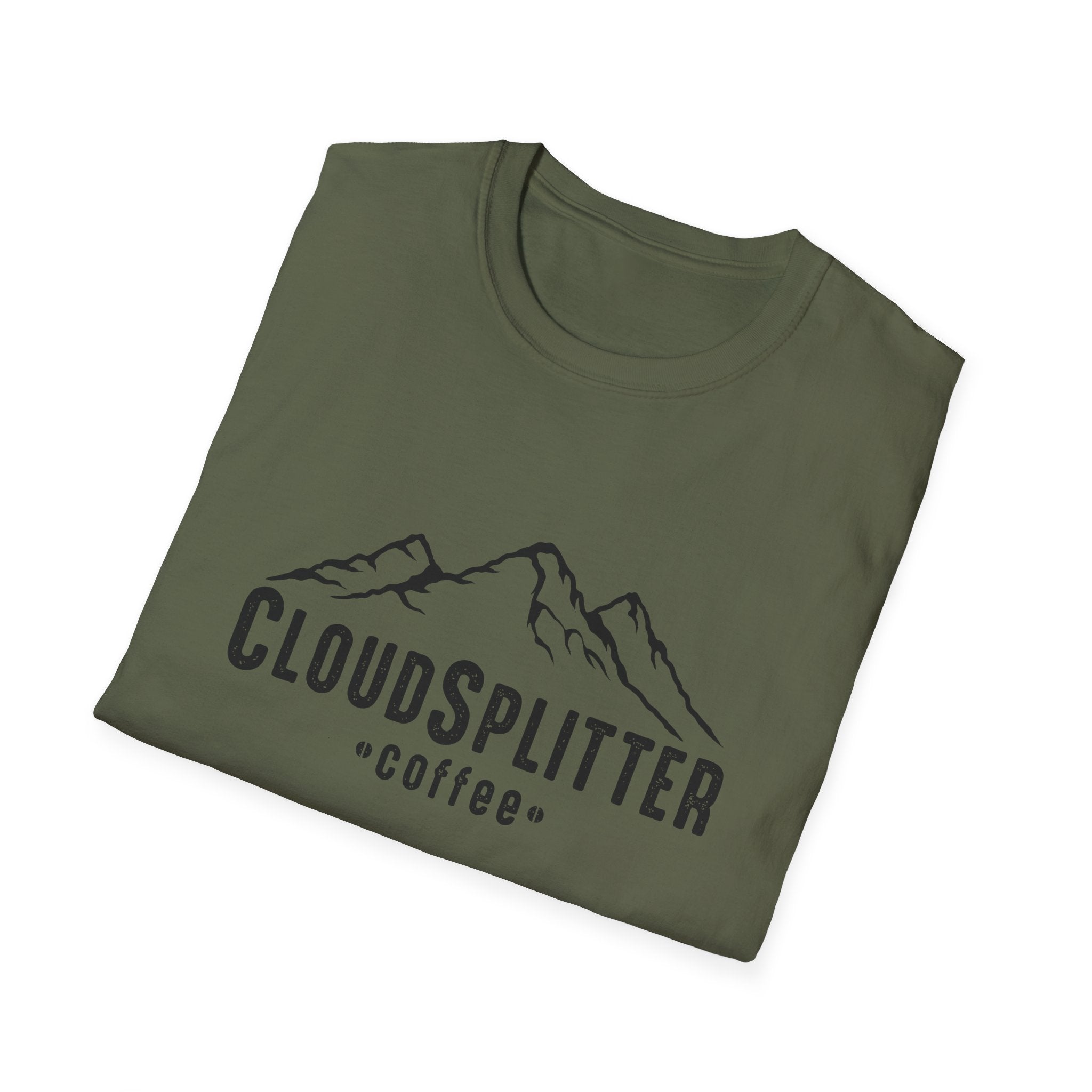 CloudSplitter Coffee Cotton T-Shirt — Mountain Logo