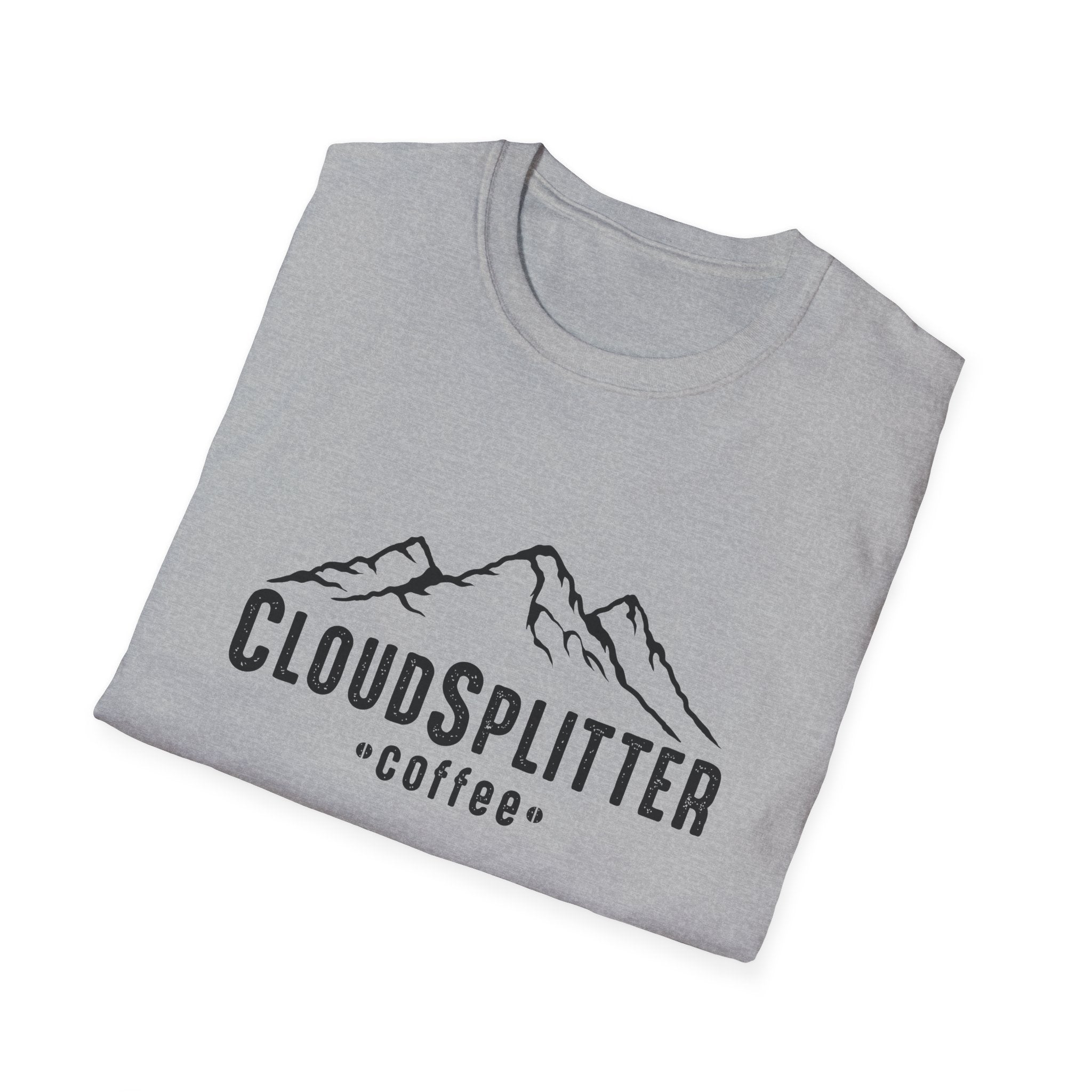 CloudSplitter Coffee Cotton T-Shirt — Mountain Logo