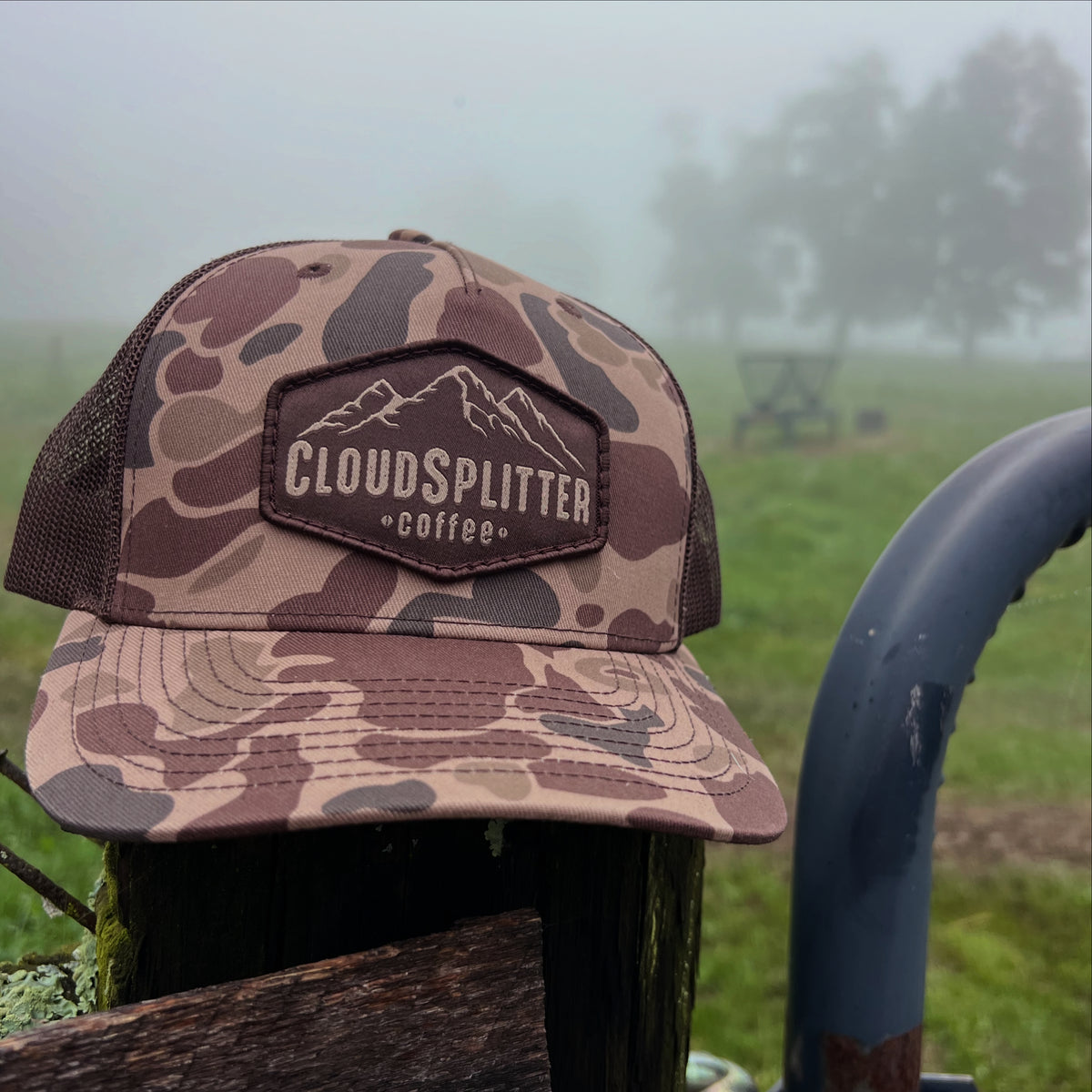 CloudSplitter Coffee Camo Trucker Outdoor Hat