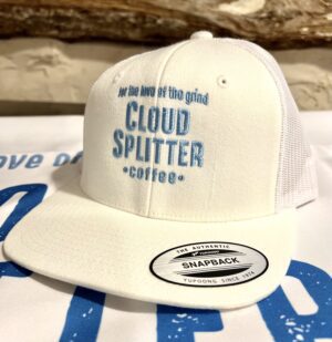 White CloudSplitter Coffee Trucker Hat
